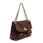 BOLSA FLAP DAHLIA MULTIPOCKETS ESTONADO PINHÃO