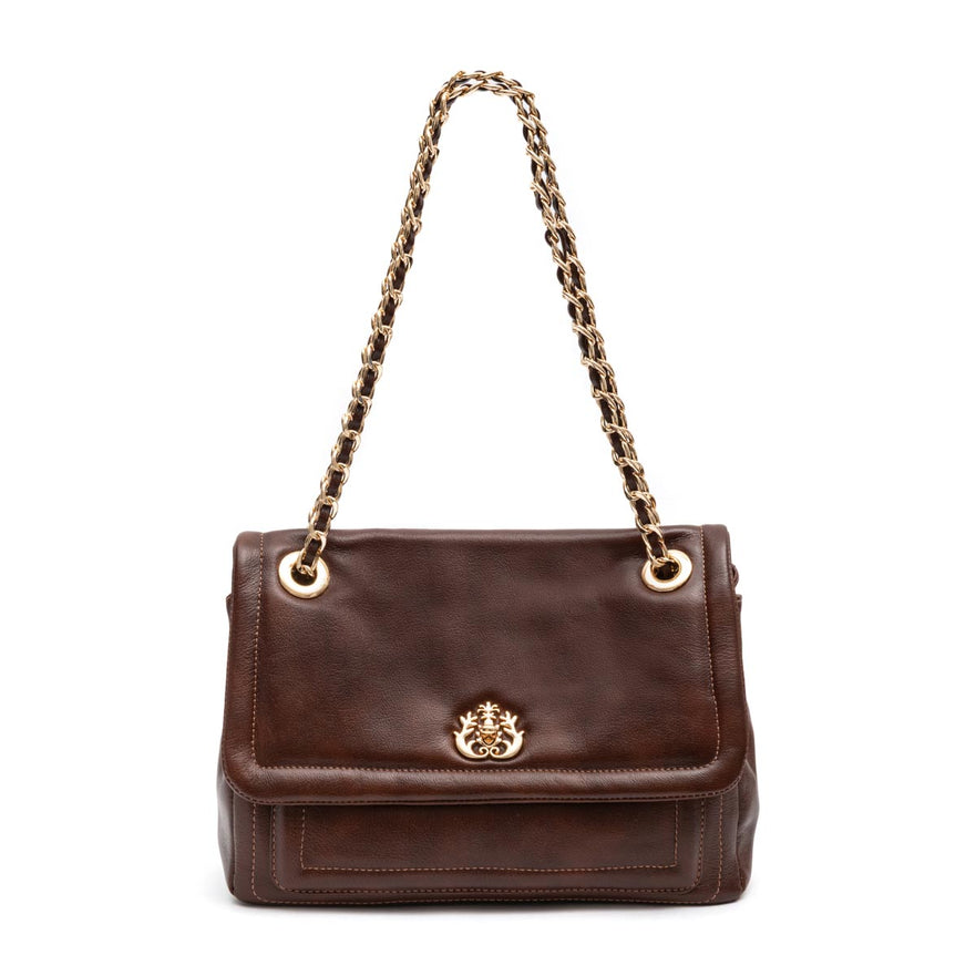 BOLSA FLAP DAHLIA CAMURCA COM CORRENTE