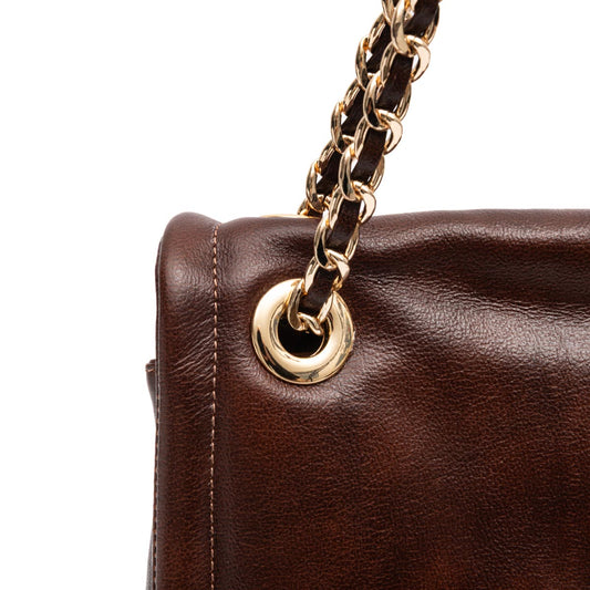 BOLSA FLAP DAHLIA CAMURCA COM CORRENTE