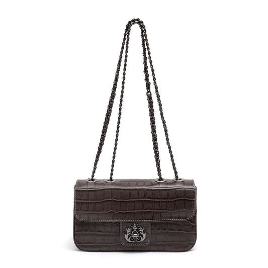 BOLSA ANNE EM COURO EXPRESSO ONIX