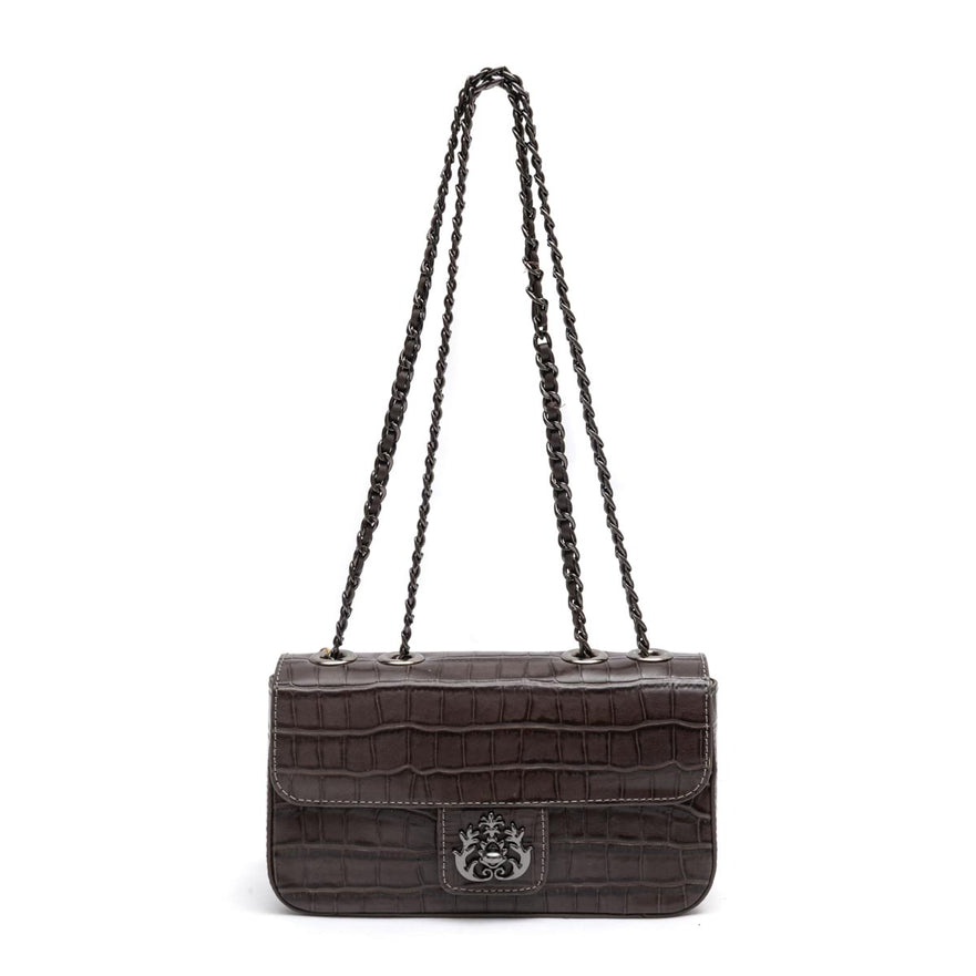 BOLSA ANNE EM COURO EXPRESSO ONIX