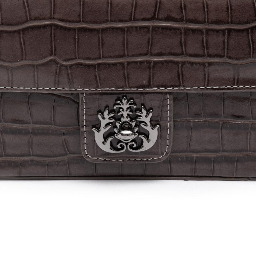 BOLSA ANNE EM COURO EXPRESSO ONIX
