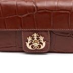 Bolsa Mini Anne Baguete em couro Canela