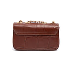 Bolsa Mini Anne Baguete em couro Canela