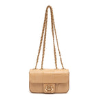 Bolsa Mini Anne Baguete em Couro Macadâmia