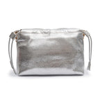 BOLSA PATCH  SCALE FLAP MAREA GRANDE COURO PRATA