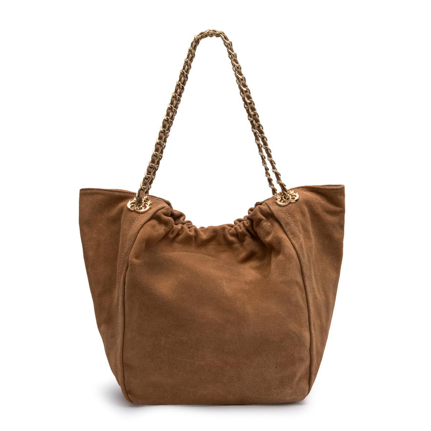 BOLSA PETRA SHOPPING BAG CAMURÇA AMÊNDOA