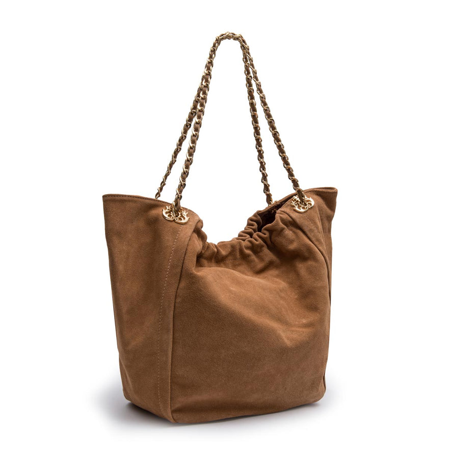 BOLSA PETRA SHOPPING BAG CAMURÇA AMÊNDOA