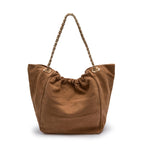 BOLSA PETRA SHOPPING BAG CAMURÇA AMÊNDOA