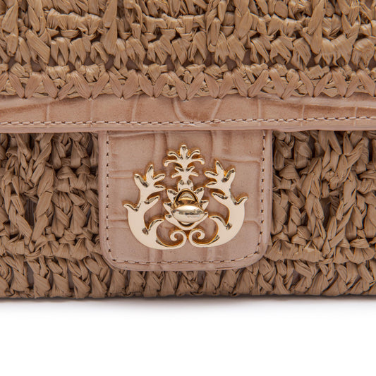 BOLSA BAGUETE ANNE PEQUENA CROCHÊ BALM