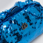 BOLSA MAXI POUCH  EM PAETÊS OCEANO
