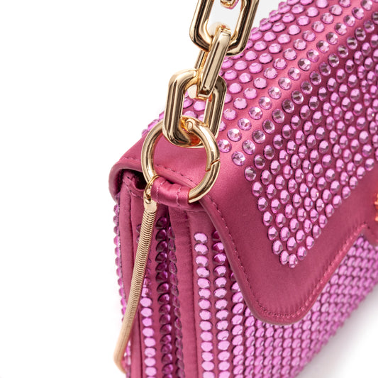 Bolsa em Cetim e Cristais