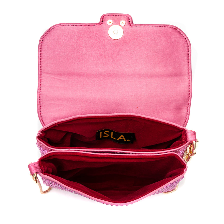 Bolsa em Cetim e Cristais
