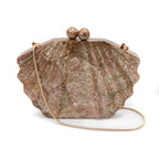 BOLSA MADREPÉROLA EM FORMATO CONCHA FURTA ROSE