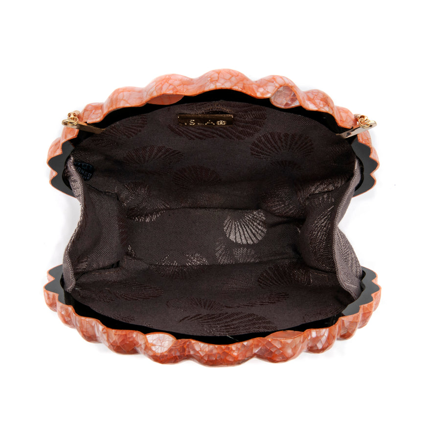 BOLSA CLUTCH MADREPÉROLA  ACQUA E CORAL