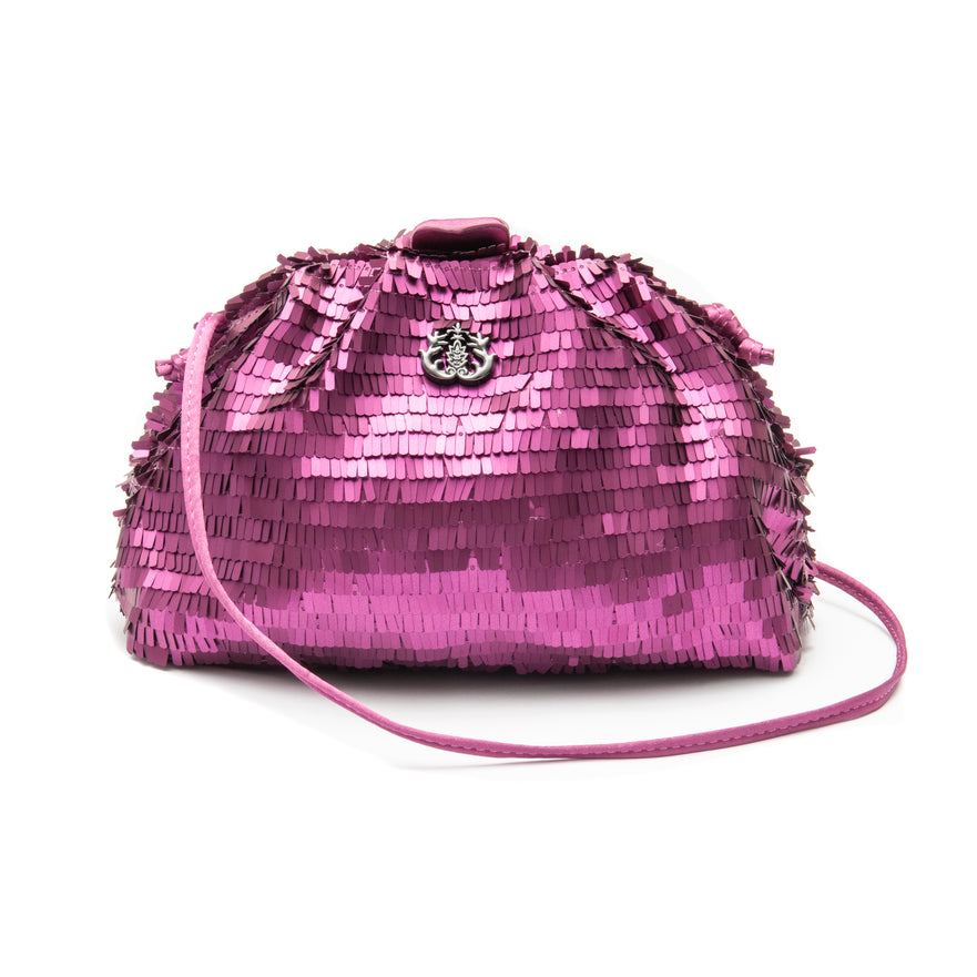Mini Pouch em Paetê PINK Matte