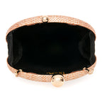 BOLSA CLUTCH ABAULADA COM CORRENTE BRONZE