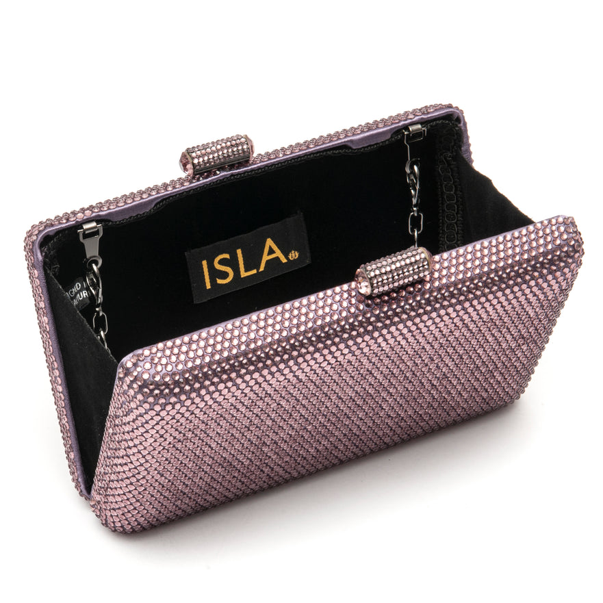 CLUTCH EVA EM CRISTAIS ROXO