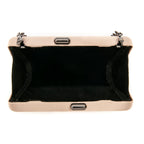 BOLSA CLUTCH EVA EM CETIM FENDI ONIX