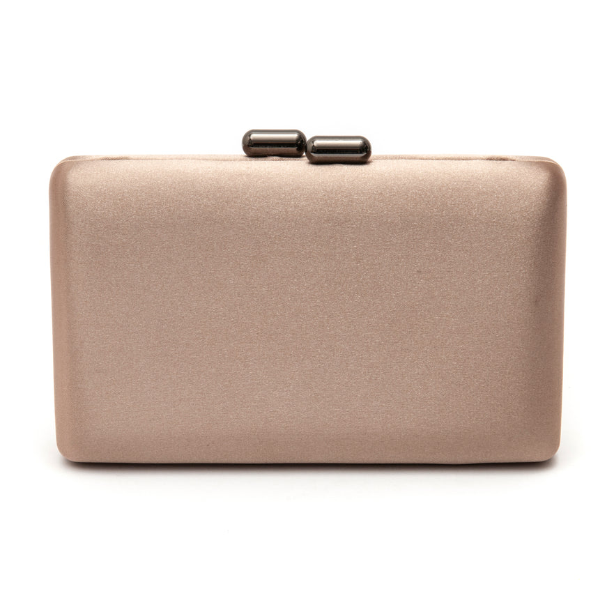 BOLSA CLUTCH EVA EM CETIM FENDI ONIX