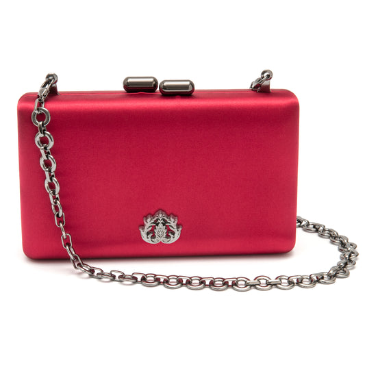 BOLSA CLUTCH EVA EM CETIM VINHO