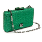 BOLSA CLUTCH EVA EM CRISTAIS VERDE