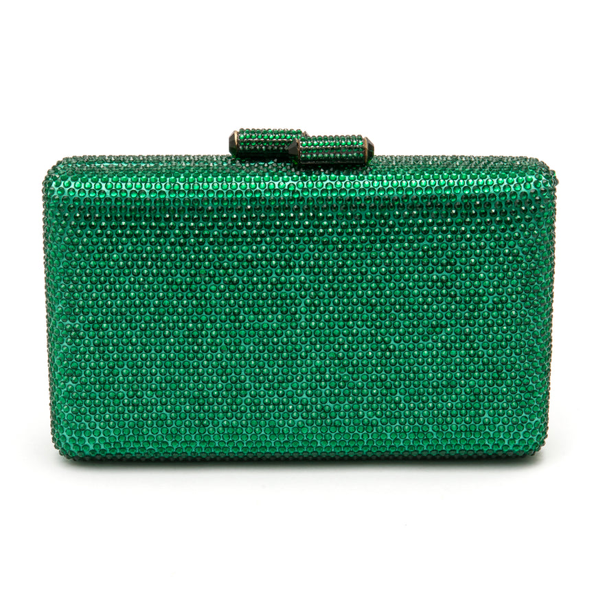 BOLSA CLUTCH EVA EM CRISTAIS VERDE