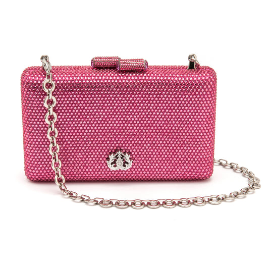 CLUTCH EVA  EM CRISTAIS PINK