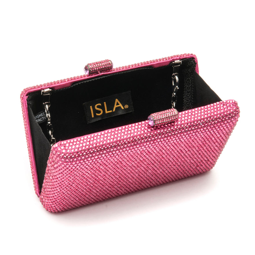 CLUTCH EVA  EM CRISTAIS PINK