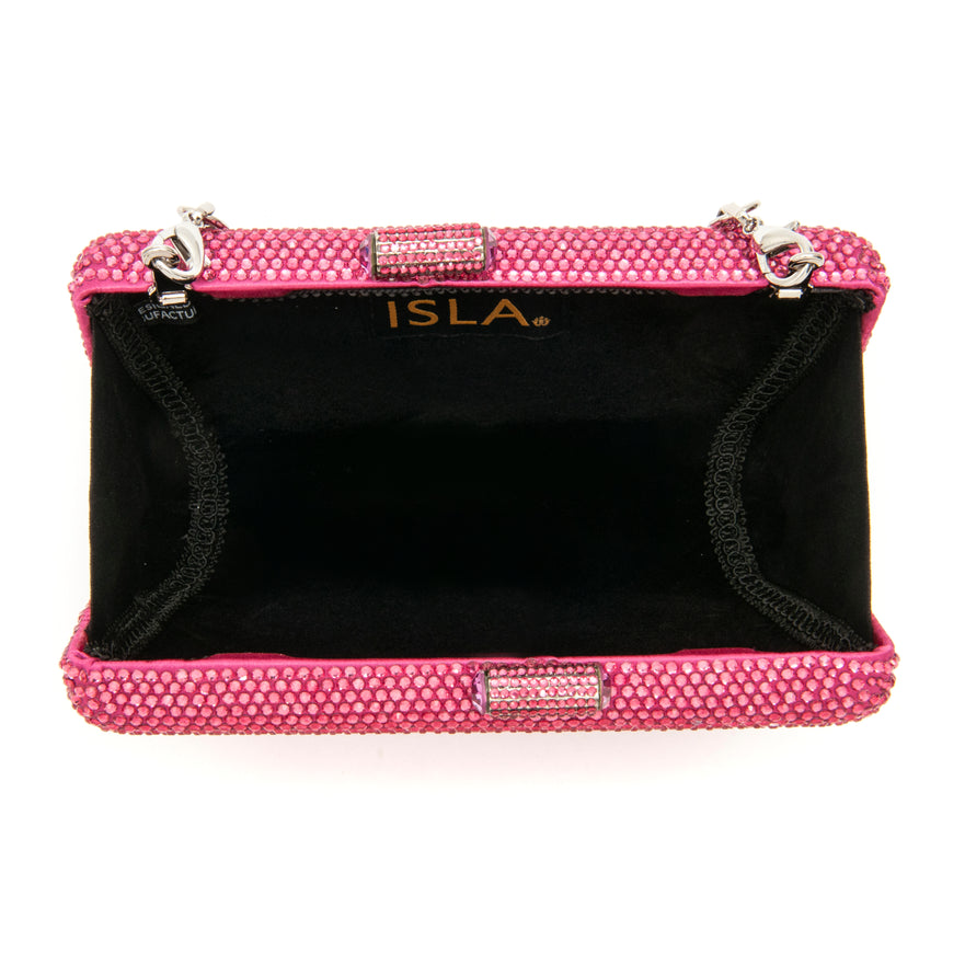 CLUTCH EVA  EM CRISTAIS PINK