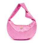 MINI BOLSA ELLE HOBO EM CRISTAIS PINK VALENTINO