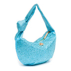 MINI BOLSA  ELLE HOBO EM  CRISTAIS TURQUESA