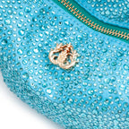 MINI BOLSA  ELLE HOBO EM  CRISTAIS TURQUESA