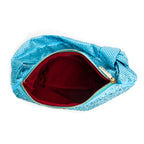 MINI BOLSA  ELLE HOBO EM  CRISTAIS TURQUESA