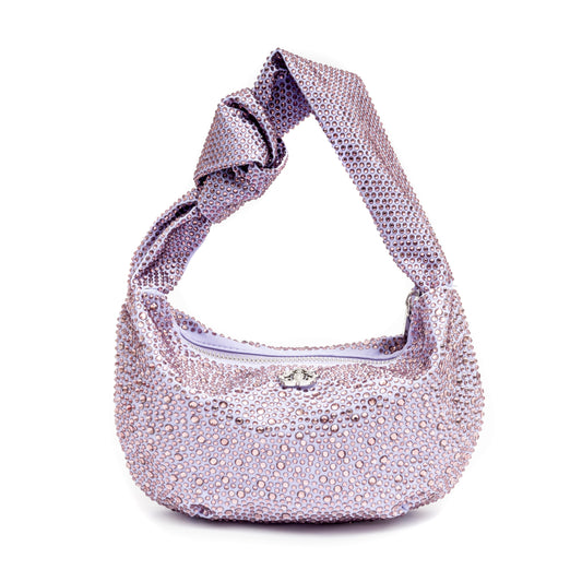 MINI BOLSA ELLE HOBO EM CRISTAIS PURPLE