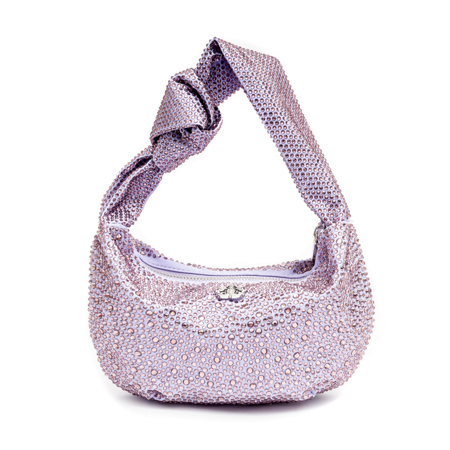 MINI BOLSA ELLE HOBO EM CRISTAIS PURPLE