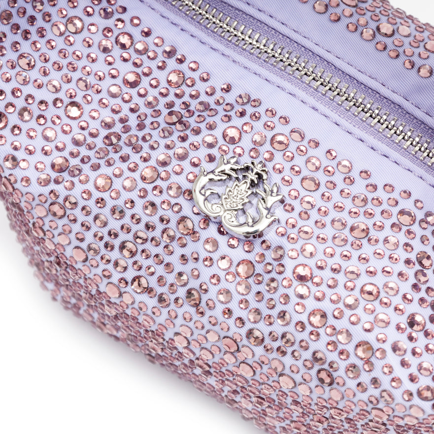 MINI BOLSA ELLE HOBO EM CRISTAIS PURPLE