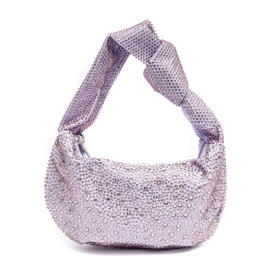 MINI BOLSA ELLE HOBO EM CRISTAIS PURPLE