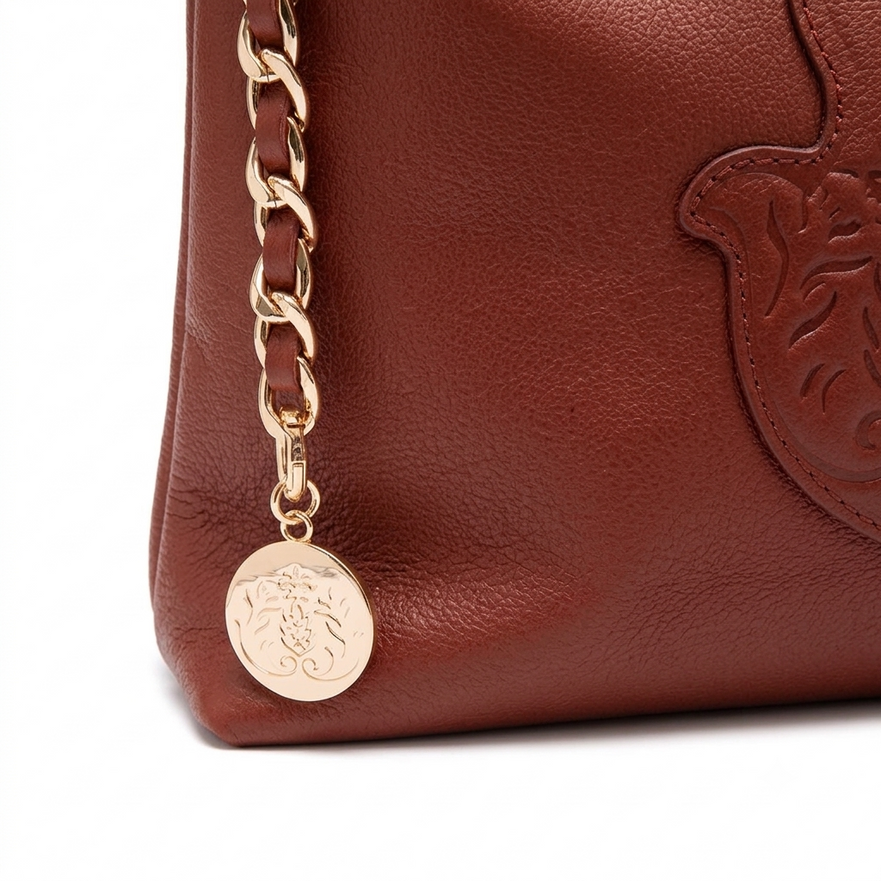 BOLSA DAYSE HOBO EM COURO VERMELHO