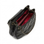 BOLSA SHOULDER SIRENA MÉDIA COCCON PRETO OURO