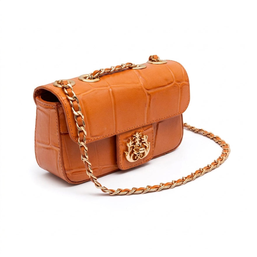 BOLSA BAGUETE ANNE MINI COURO CAIMAN MANGO