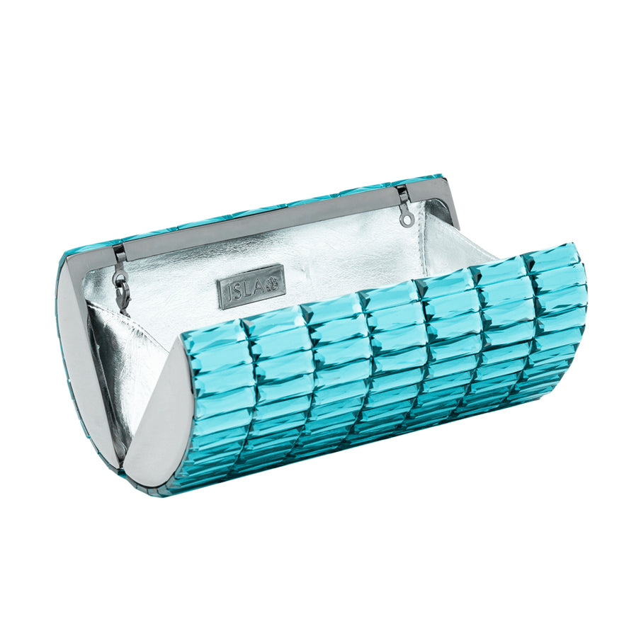 CLUTCH TRUNK METALIZADO TWEED GLAM ROXY