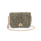 Gold Lurex Tweed Puffer Bag