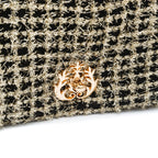 Bolsa Puffer Tweed Lurex Ouro