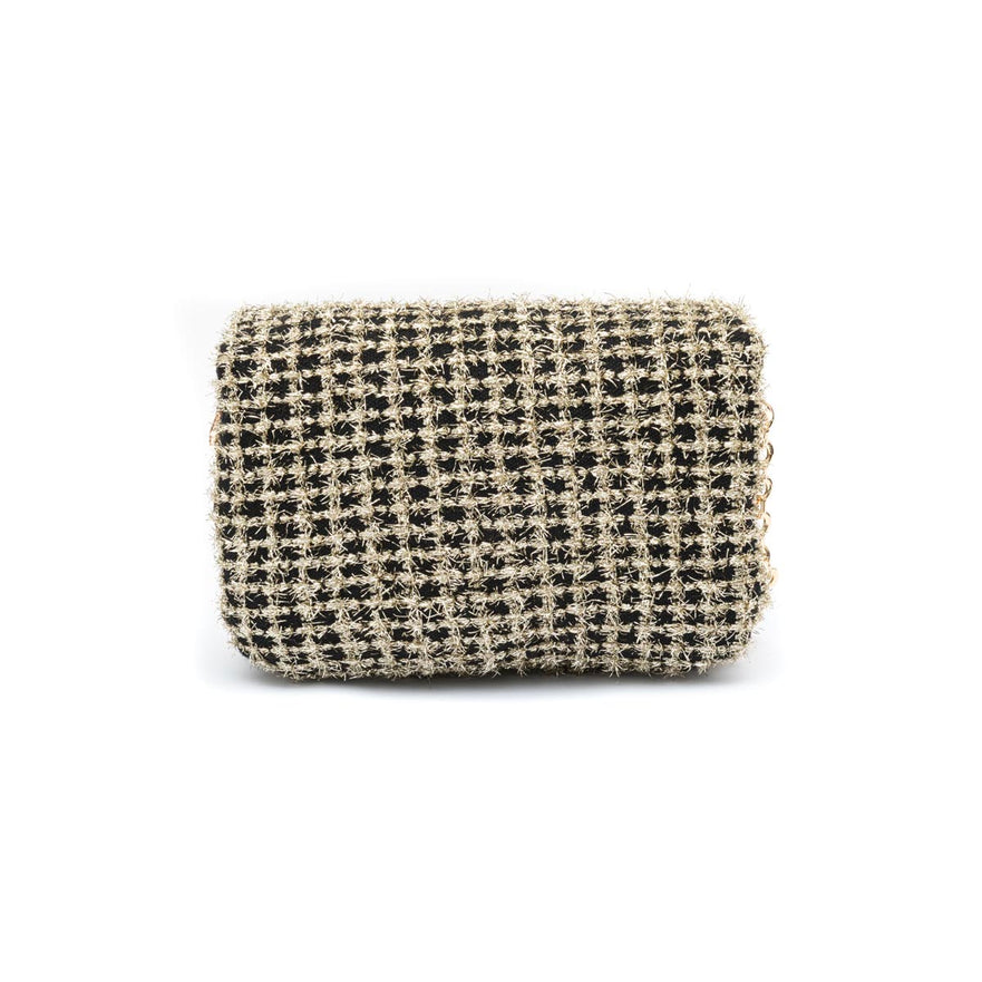 Gold Lurex Tweed Puffer Bag