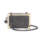 CLUTCH TRUNK METALIZADO TWEED GLAM ROXY
