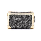 CLUTCH TRUNK METALIZADO TWEED GLAM ROXY