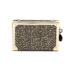 CLUTCH TRUNK METALIZADO TWEED GLAM OURO