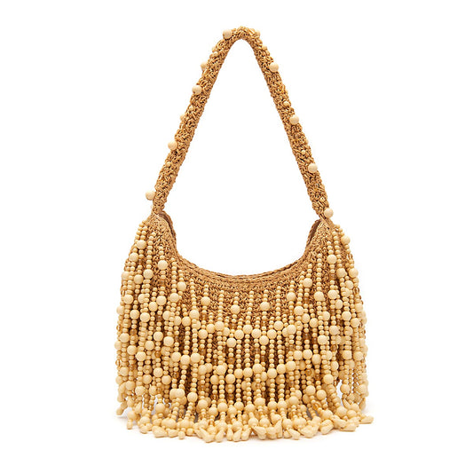 Hobo Hera RÁFIA HOBO AREIA OURO