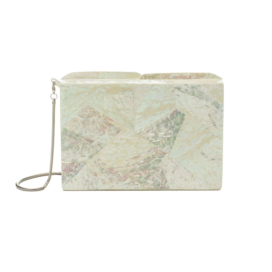 BOLSA CLUTCH MADREPÉROLA RETANGULAR MADRECLARA